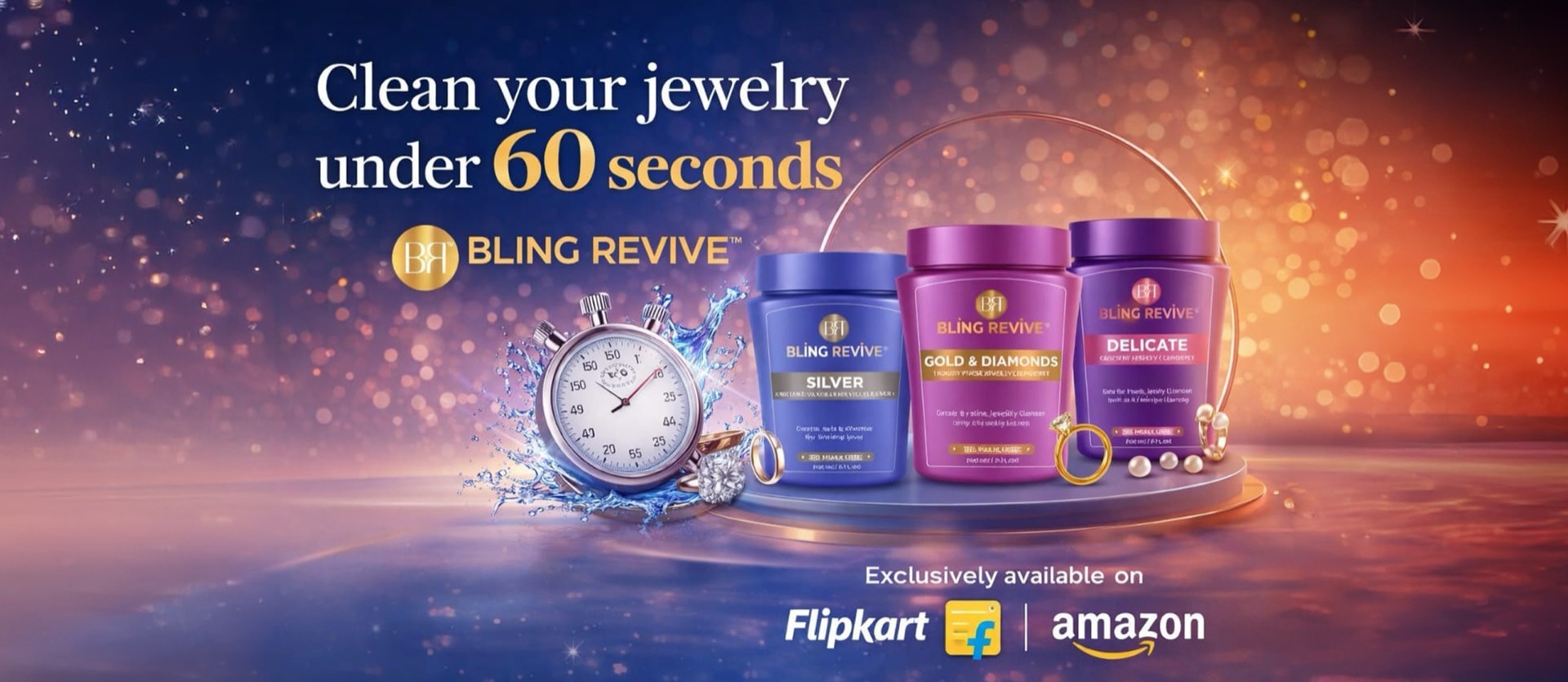 Clean your jewellery under 60 seconds — Bling Revive Signature Collection
